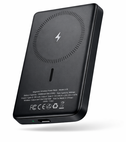 Ultra-Slim 10000mAh Aluminum wireless Power Bank – Snap-On Magnetic Charging for Effortless Power Anywhere