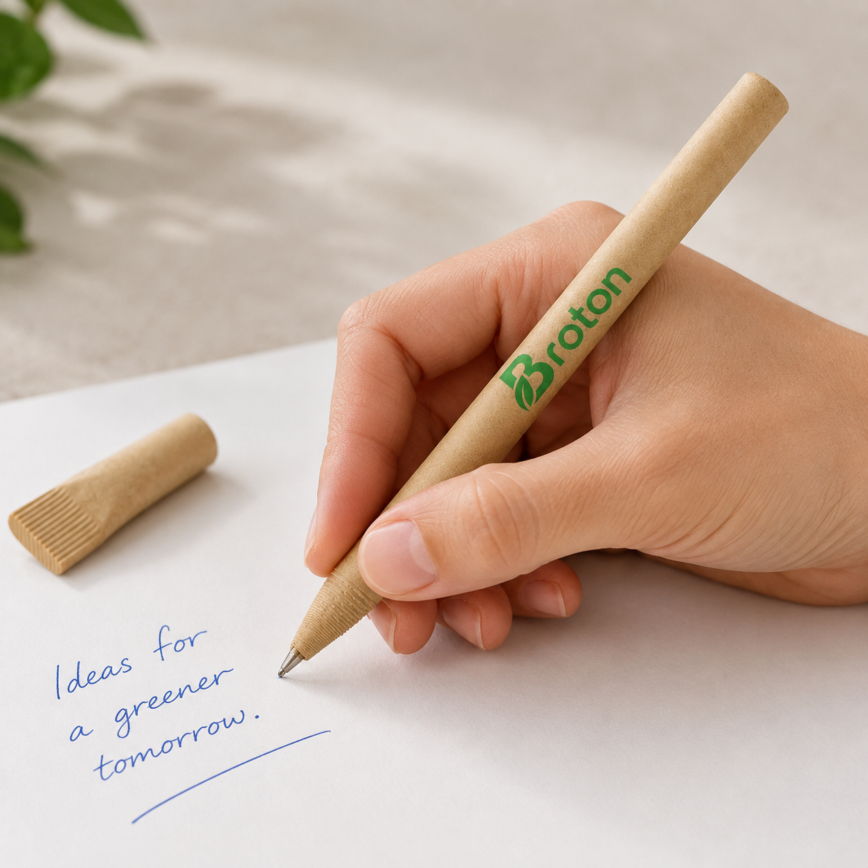 Recycled Paper Pen Blue - made from recycled brown paper, Eco-Friendly - (Set of 2)